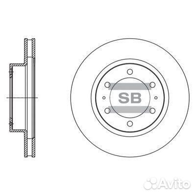 Диск тормозной передний Sangsin brake/HI-Q, SD4098