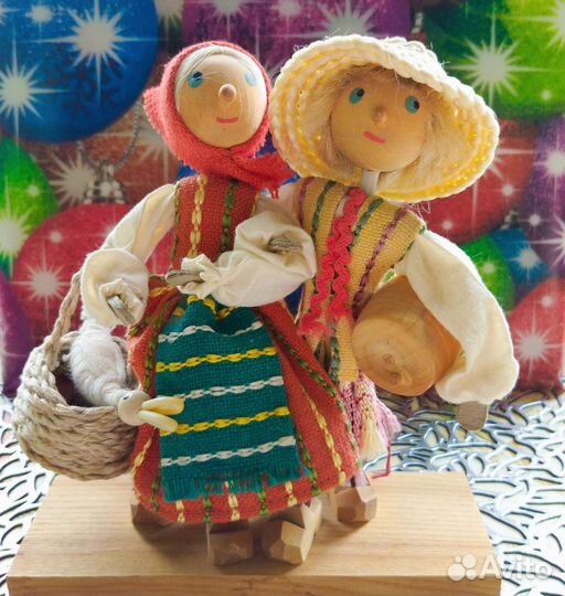 Деревянная сувенирная кукла. Винтаж СССР