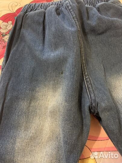 Штаны джинсовые утепленные на рост 116-122