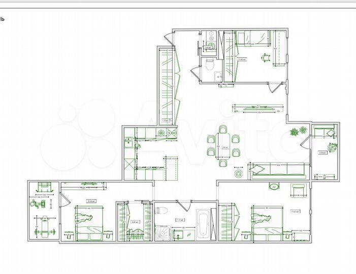 3-к. квартира, 112,8 м², 14/21 эт.