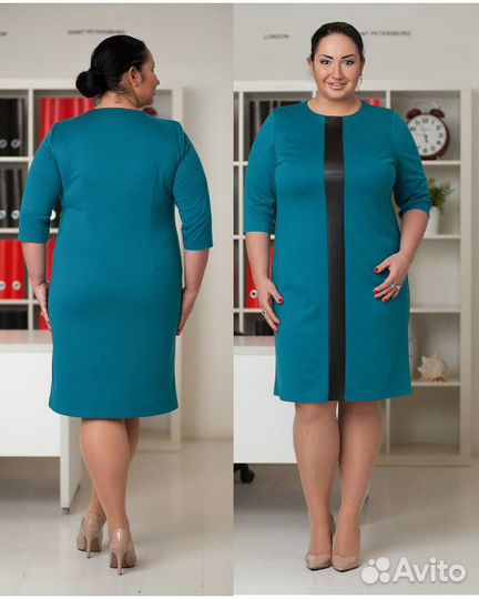 Трикотажное платье,деловой стиль на 62 раз