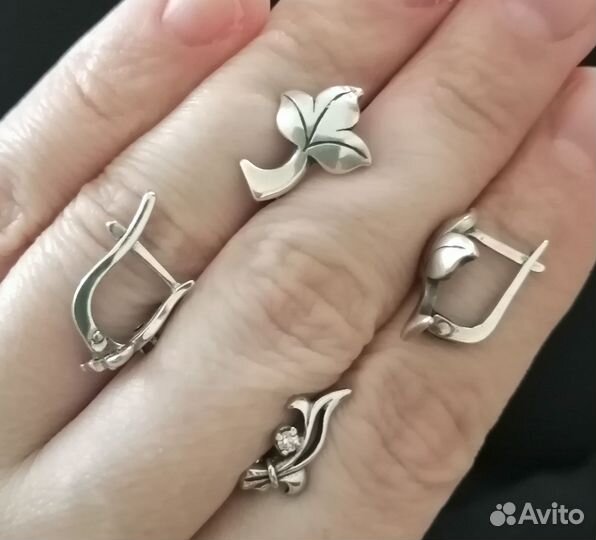 Серьги серебро 925