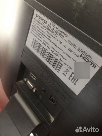 Монитор samsung S22E390H