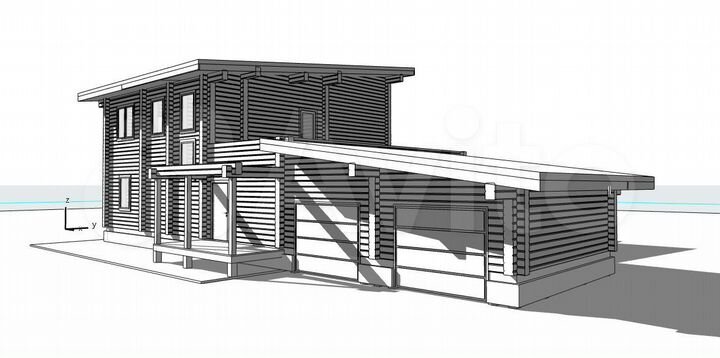 Коттедж 383 м² на участке 8 сот.