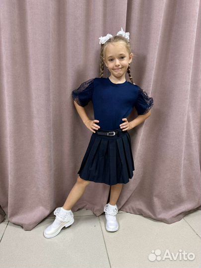 Синяя блузка (для школы)