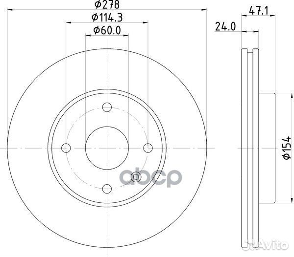 Диск тормозной перед ND6025K nisshinbo