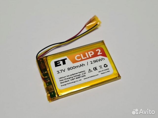 Аккумулятор ET для clip 2 (3.7В, 800мАч )