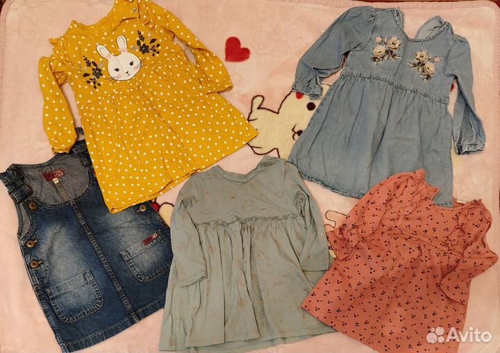 Большой пакет одежды на девочку 86-92