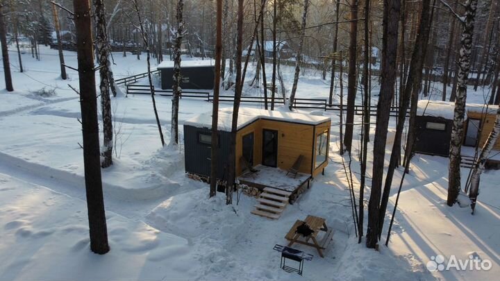 Скандинавский модульный дом с панорамными окнами