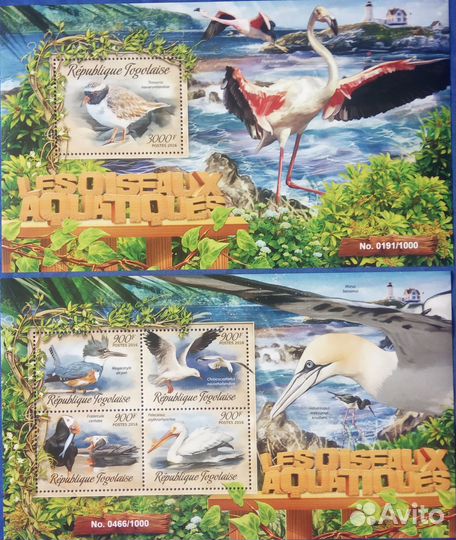 Марки чистые фауна птицы