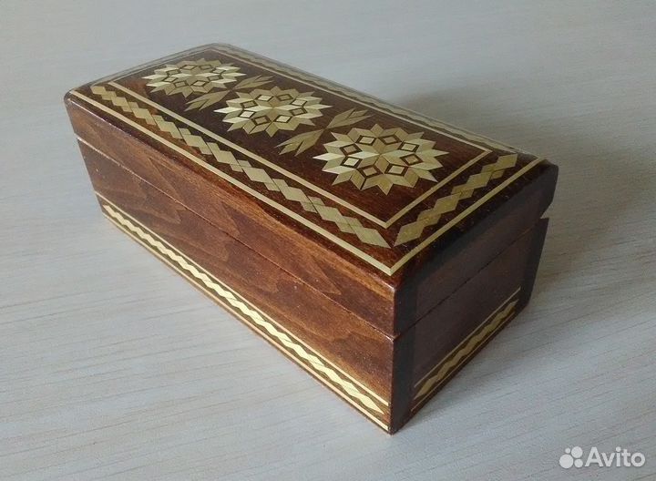 Шкатулка с элементами соломки СССР, новая