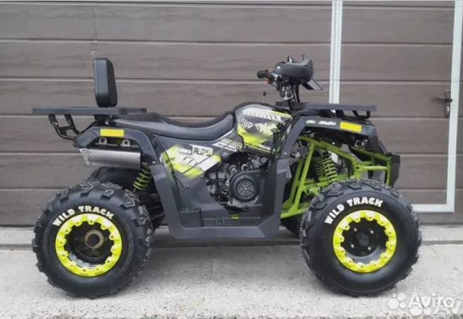 Квадроцикл Motoland Wild Track 200 LUX черно-зелен
