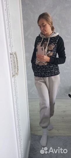 Худи на флисе с капюшоном