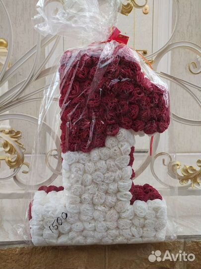 Цифра 1 на годик девочке, высота 53 ширина 37