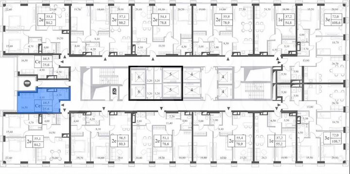 Квартира-студия, 25,6 м², 32/52 эт.