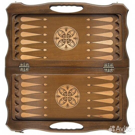 Шахматы и нарды резные Кайрат 50 х 54 см бук Армения 62484