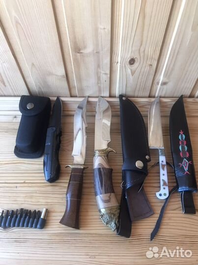 Нескладной нож «зверобой» новый и др