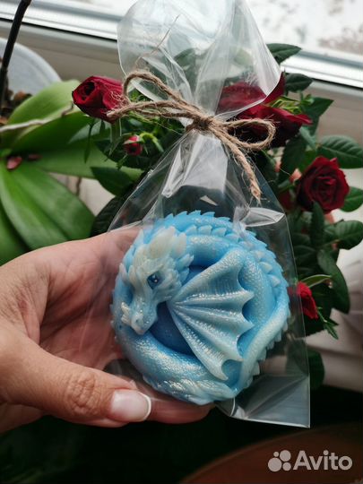 Мыло ручной работы дракон. Подарок на новый год