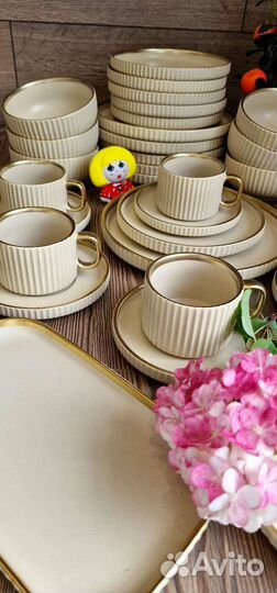 Набор столовой посуды на 6 персон керамика 32 пр