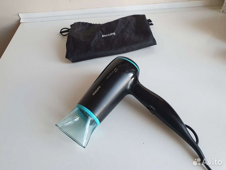 Мощный складной фен Philips бережная сушка и Braun