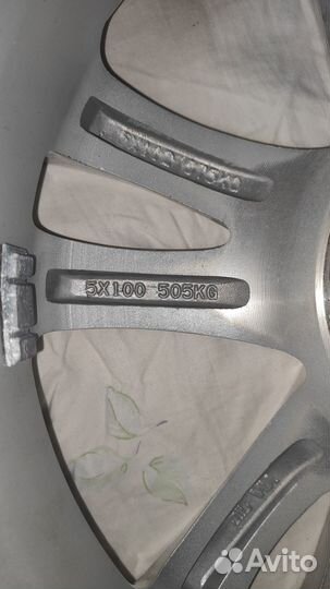 Диск литой R15 6J 5x100 (VW, Skoda)