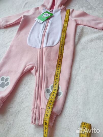 Новый флисовый комбинезон 62 68 размер