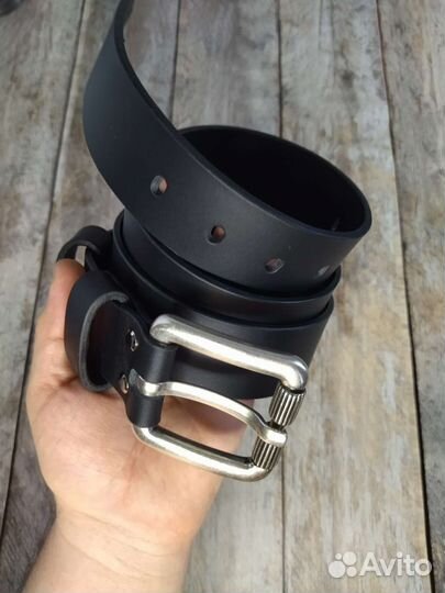 Мужской кожаный ремень ручной работы