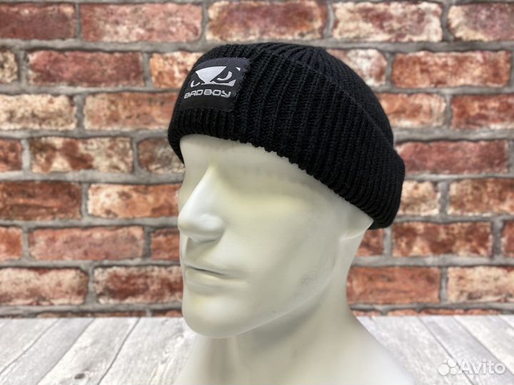 Шапка докер Bad Boy черный/белый