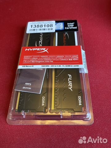 Kingston HyperX fury Black HX432C16FB3K2/16 купить в Москве ...