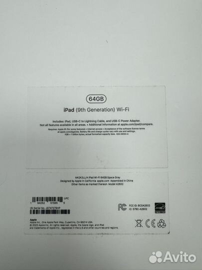 iPad 9 2021 64gb Space Gray бу