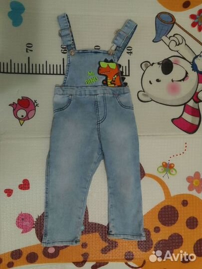 Джинсовый комбинезон 74-80