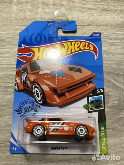 Hot wheels mazda rx 7 (оранжевая)