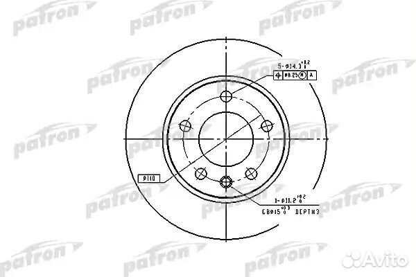 Диск тормозной передн opel: omega A 86-94, omeg