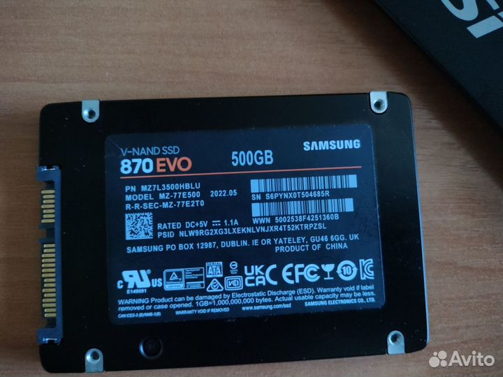 Ssd samsung 870 EVO 500gb