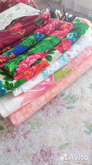 Ткани шаль скатерть СССР винтаж
