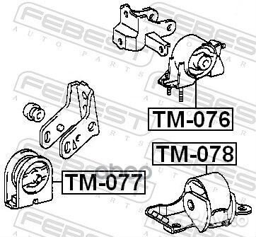 TM-077 подушка двс передняя toyota RAV4 3SFE 9