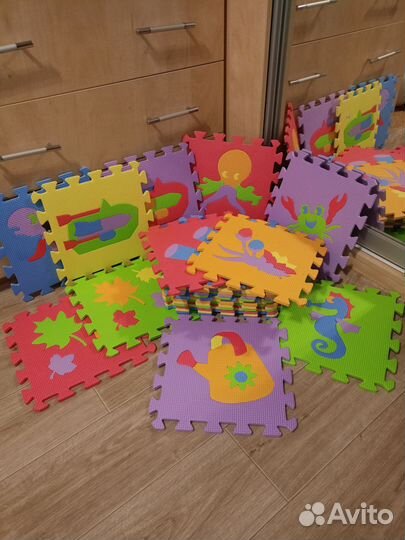 Коврик пазлы детский