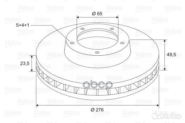 Тормозной диск 197 660 Valeo