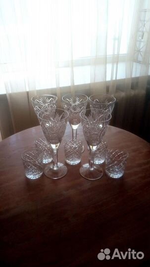 Хрустальные фужеры и стопки СССР