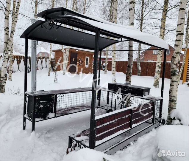 Беседка с мангалом