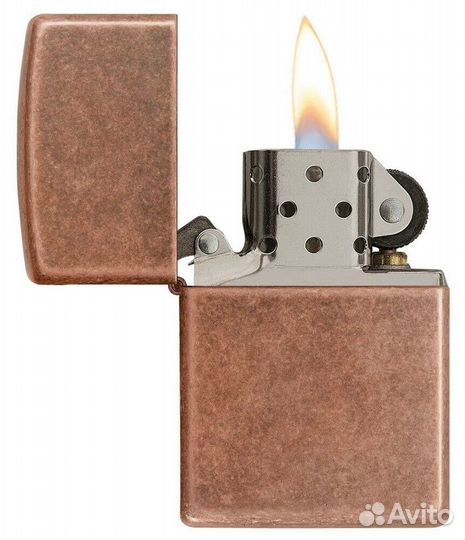 Зажигалка Zippo 201FB Antique Brass Оригинал Новая
