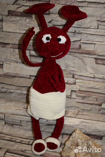 Вязаная игрушка инопланетянин (ручная работа)