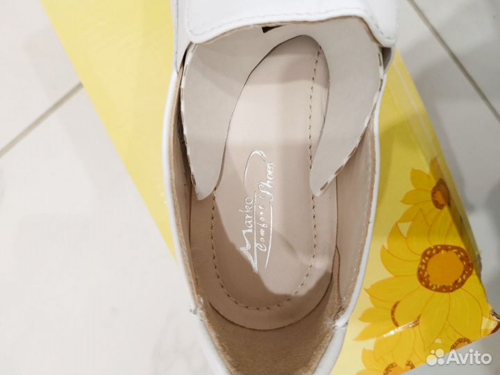 Белые кожаные туфли 37 медицинские