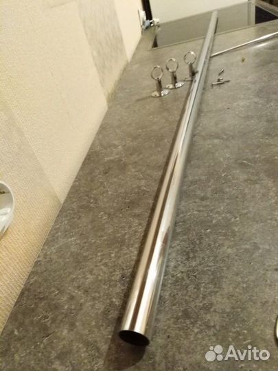 Рейлинг кухонный с креплением. Держатель в ванну