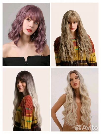 Парик женский новый, 4 штуки