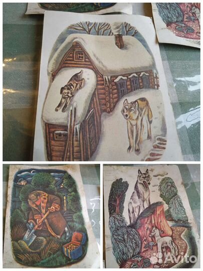 Открытки СССР сказки 'М Н Ромадин