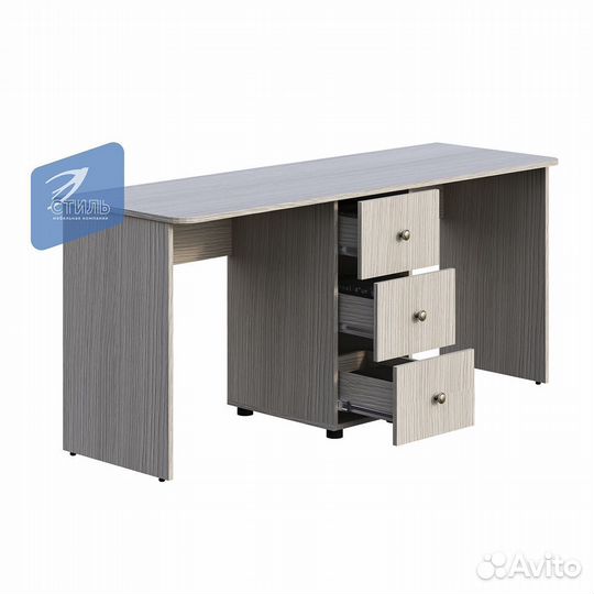 Мийа-3 Стол письменный двухместный Ясень шимо свет