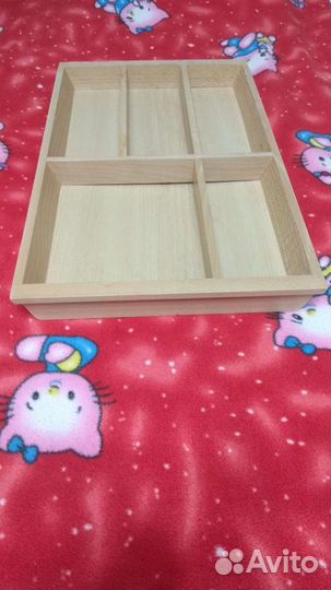 Лоток деревянный 5-секционный для ложек и вилок