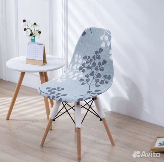 Чехол на стул eames разный принт