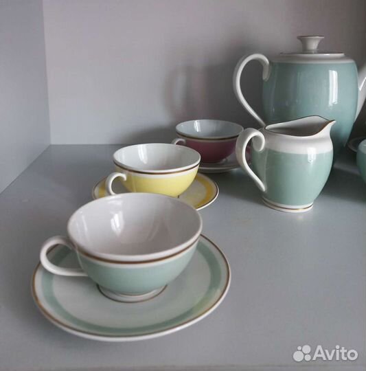 Сервиз кофейный фарфоровый,гдр